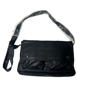 ZARA Men’s Black Messenger Bag – Modern & Functional